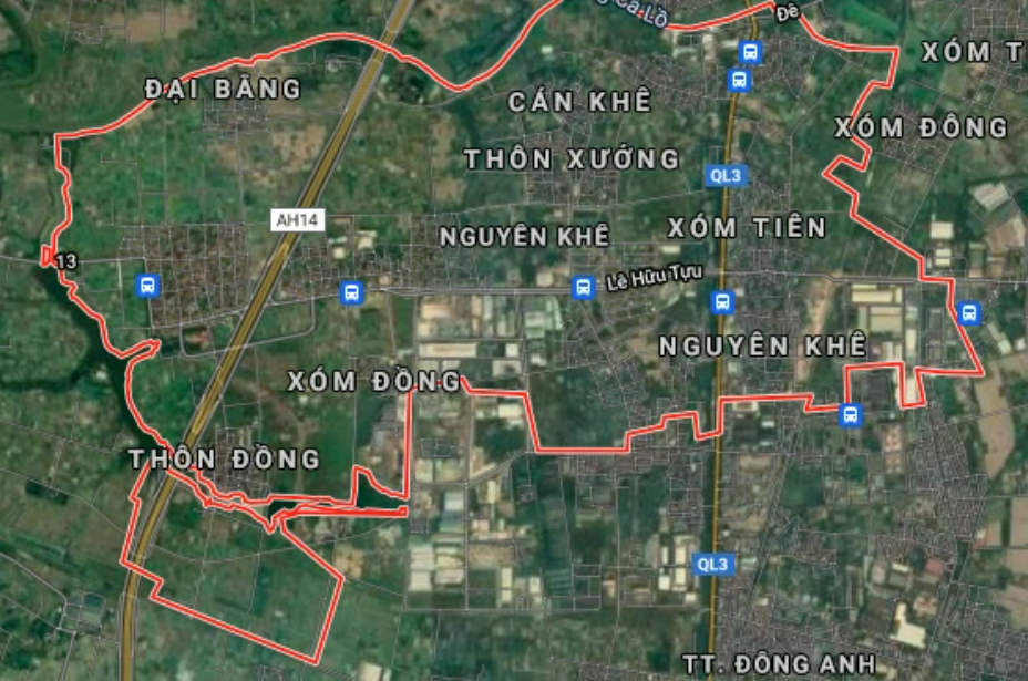 Bản đồ xã Đông Khê trên Google Vệ tinh